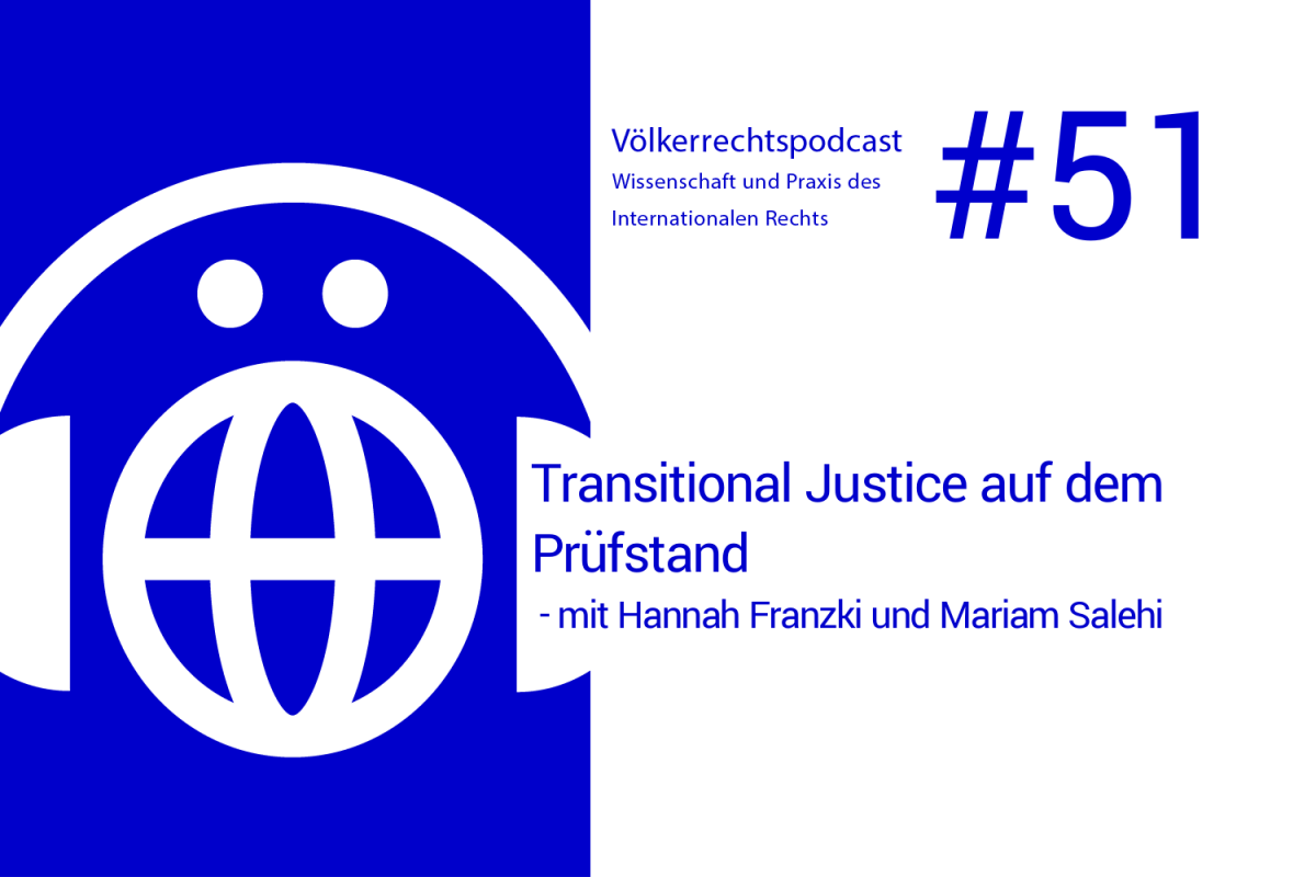Cover-Grafik der Podcastfolge. Bildrechte: voelkerrechtsblog.org
